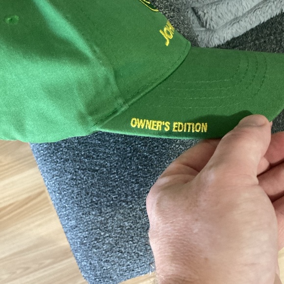 Green John Deere dad hat soft to the touch.  Owners edition asking $20 - Picture 2 of 3